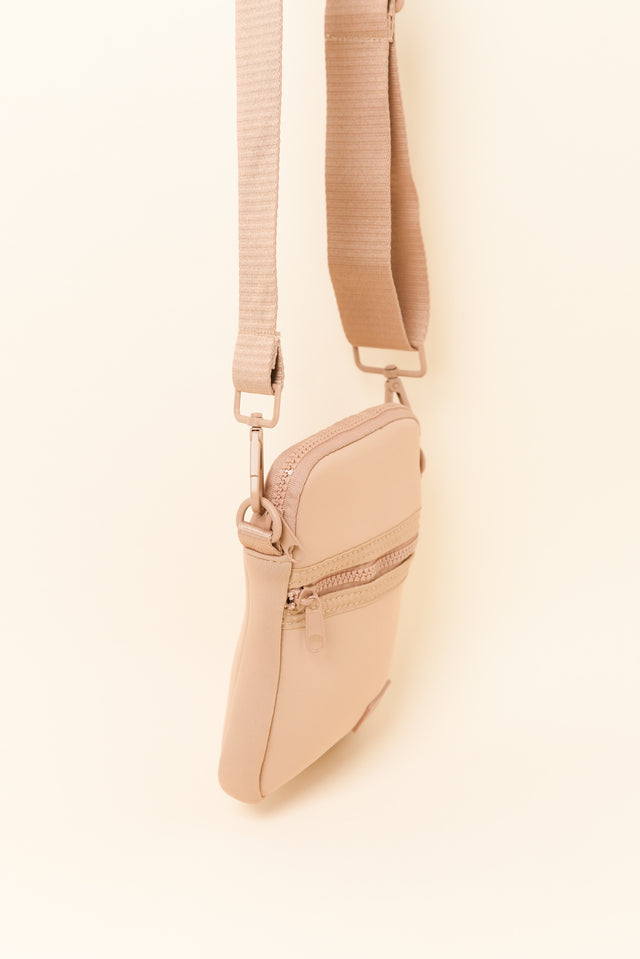 Andie Beige Neoprene Phone Bag