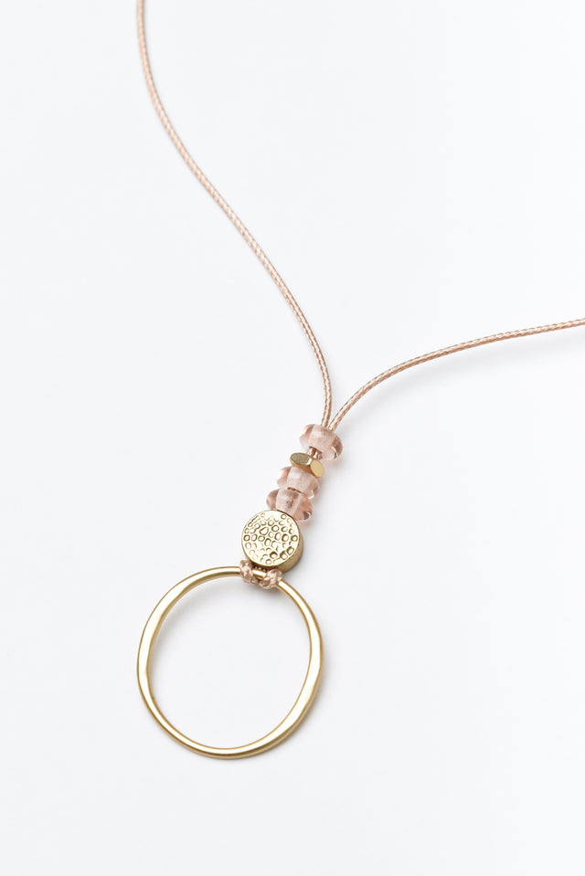 Andora Blush Beaded Circle Necklace image 2