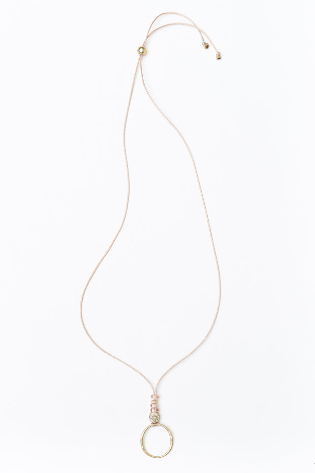Andora Blush Beaded Circle Necklace image 1