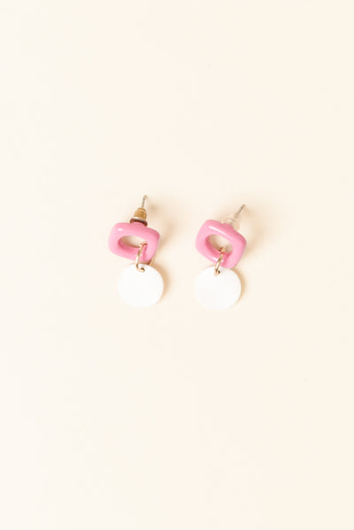 Angie Pink Drop Earrings
