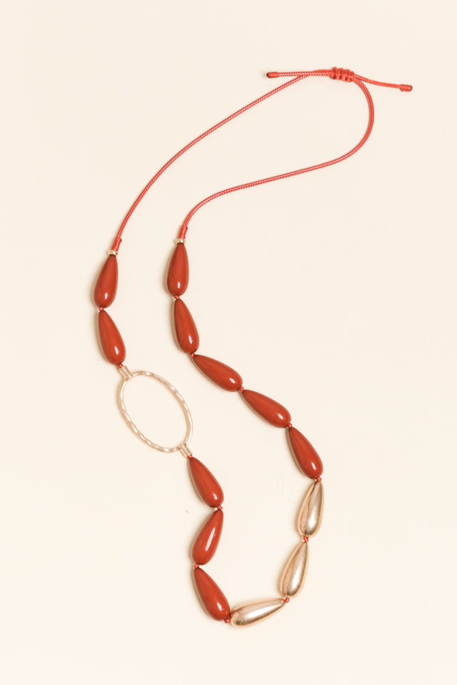 Anja Red Beaded Necklace image 1