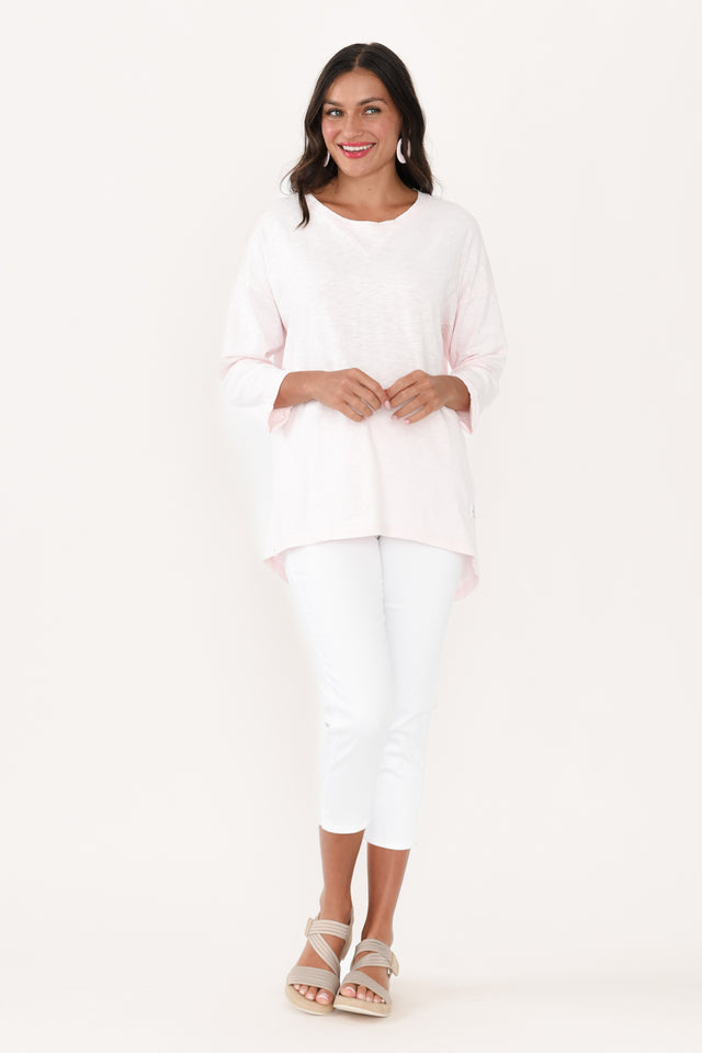 Annie Pink Cotton Top,Brunette model,alt text|model:Brontie image 7