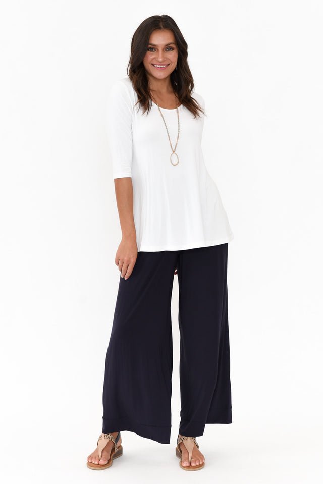 Aretha White Bamboo Top