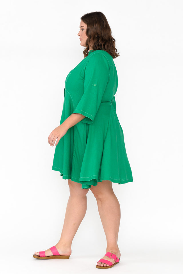 Argon Green Contrast Stitch Dress image 8