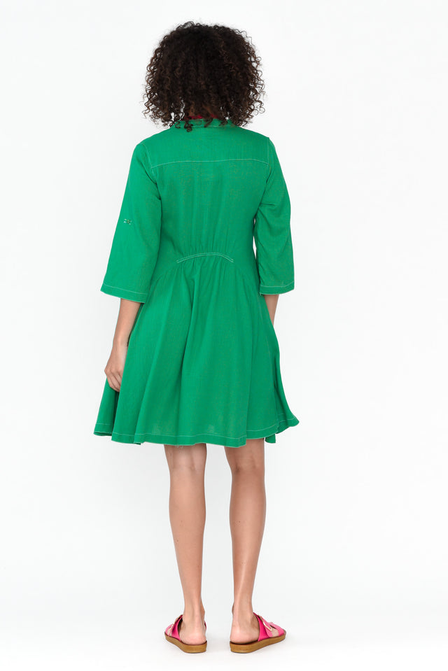 Argon Green Contrast Stitch Dress image 4