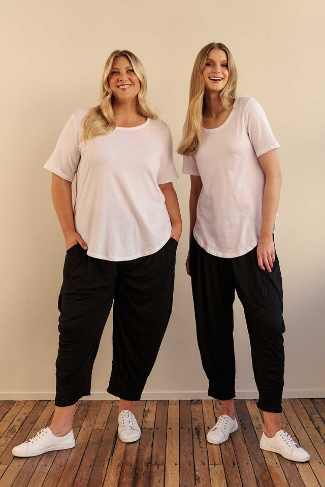 Rylee Black Crinkle Cotton Pants image 1