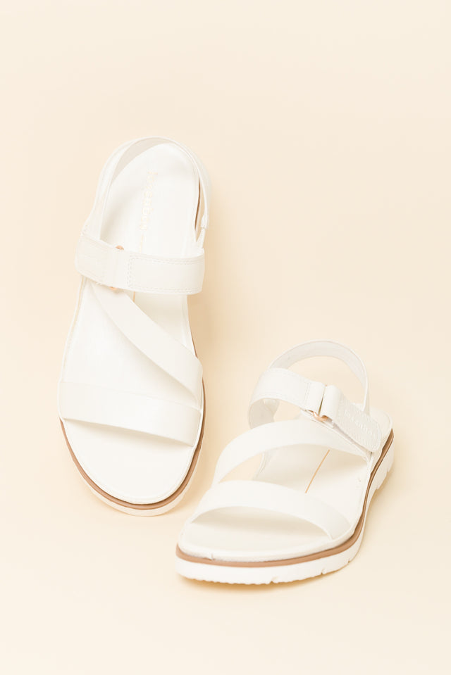 Ashli White Strappy Sandal
