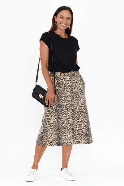 Astrid 85 T Skirt Mocha Brown