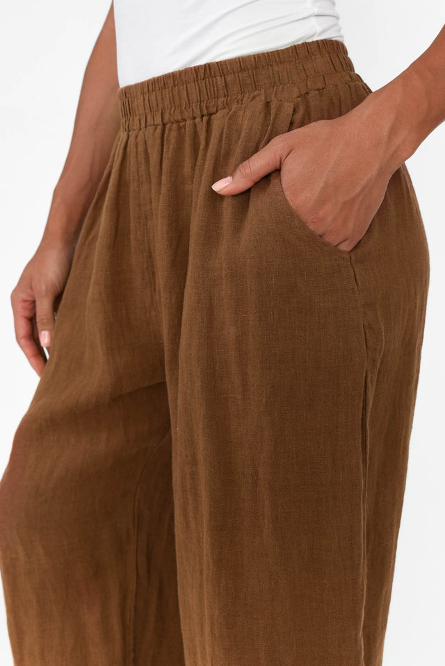 Ataya Mocha Linen Pants image 5