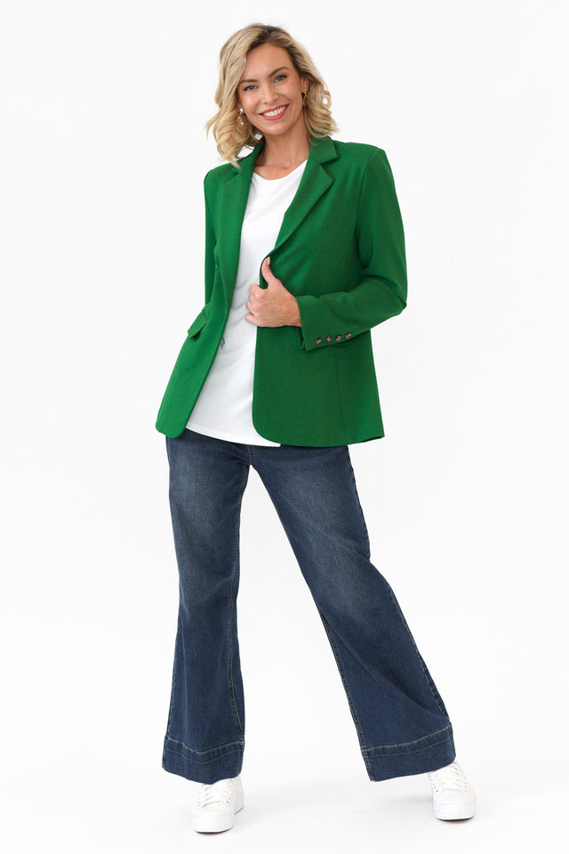 Audra Emerald Fitted Stretch Blazer image 2