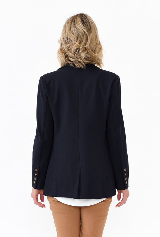 Audra Navy Fitted Stretch Blazer image 4