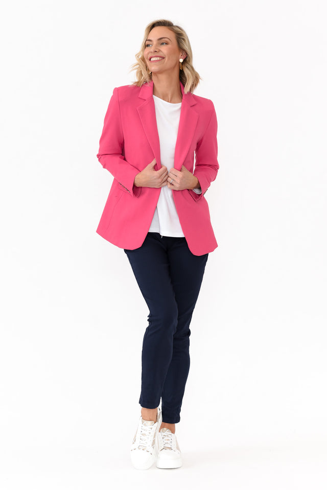 Audra Pink Fitted Stretch Blazer image 3