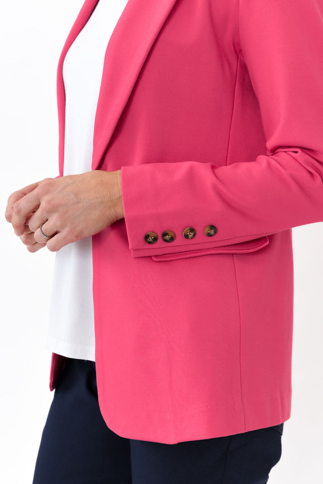 Audra Pink Fitted Stretch Blazer