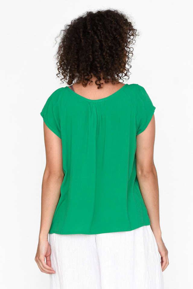 Aurora Green Short Sleeve Top