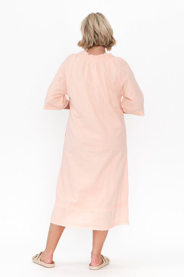 Ayesha Blush Linen Cotton Dress image 5