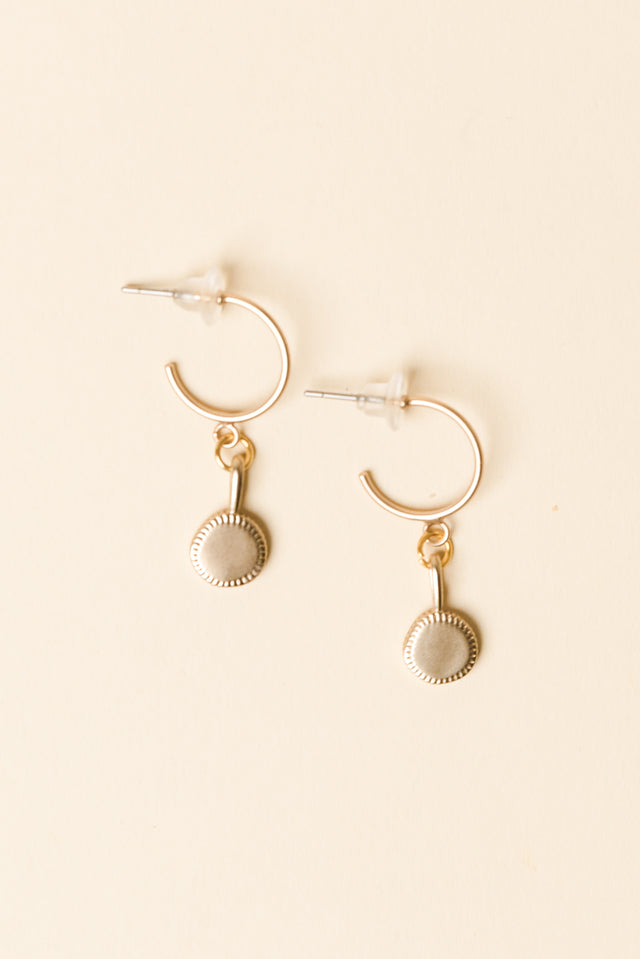 Azula Gold Disc Hoop Earrings