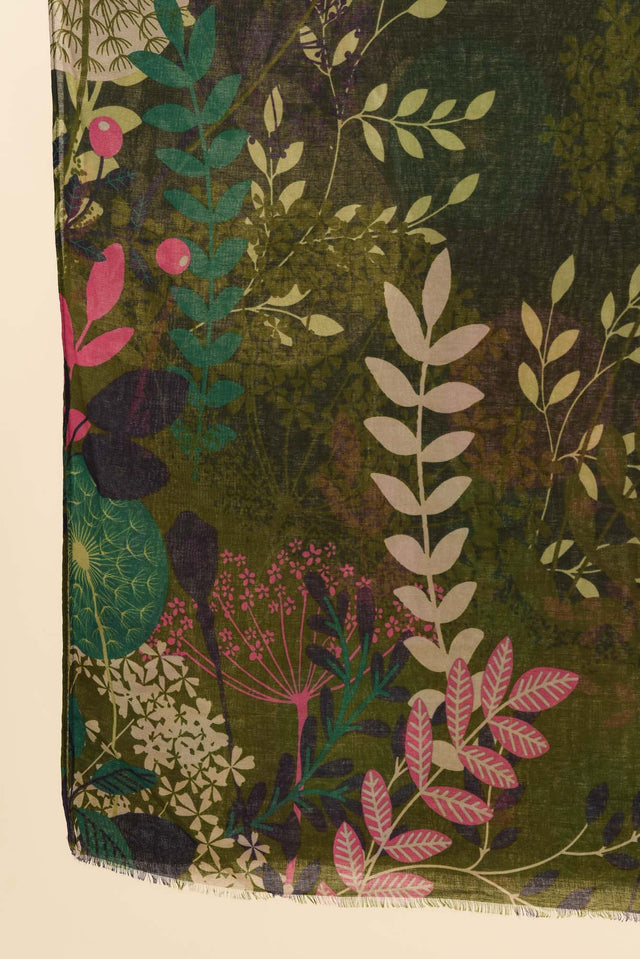 Bauer Green Floral Scarf image 3