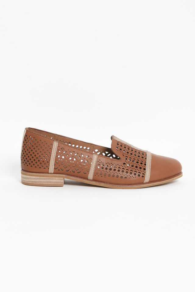 Bayliss Tan Leather Cut Out Loafer image 1