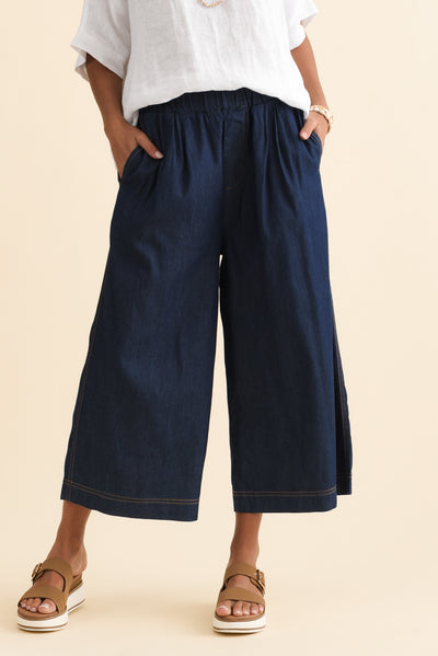 Becca Dark Blue Wide Leg Pants
