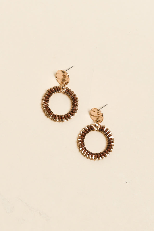 Belair Gold Beaded Drop Earrings