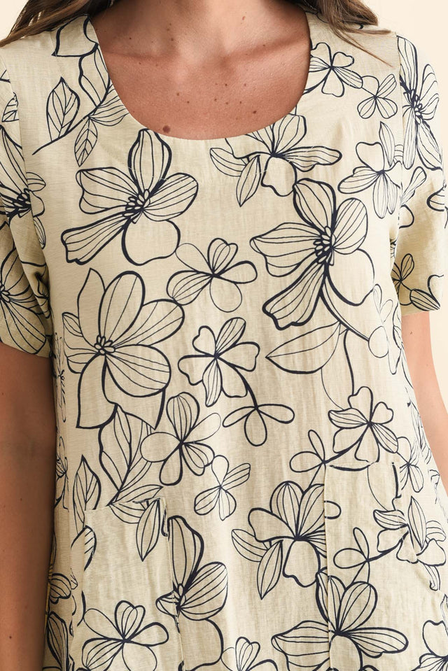 Bexley Sage Flower Pocket Dress,Brunette model,alt text|model:MJ image 7