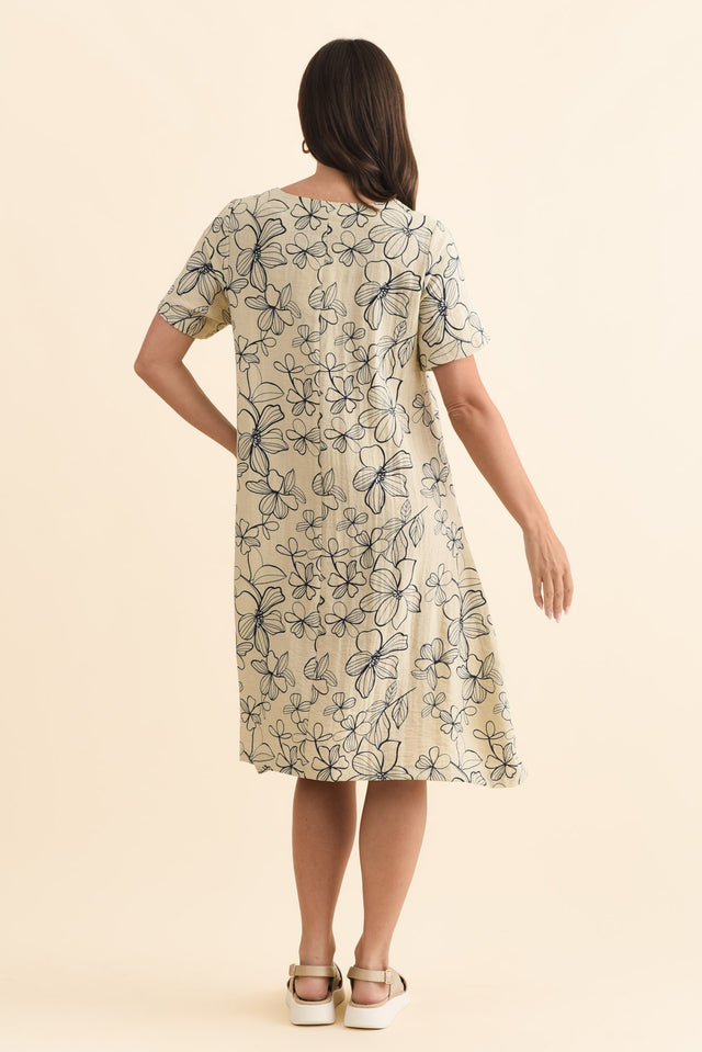 Bexley Sage Flower Pocket Dress,Brunette model,alt text|model:MJ image 6