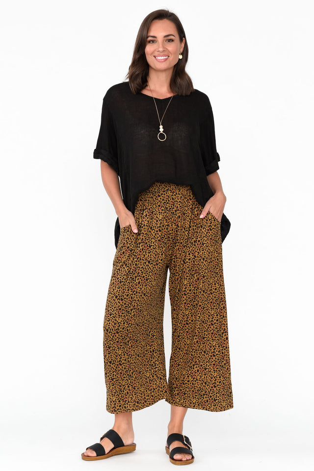 Bianca Brown Animal Relaxed Pants image 6