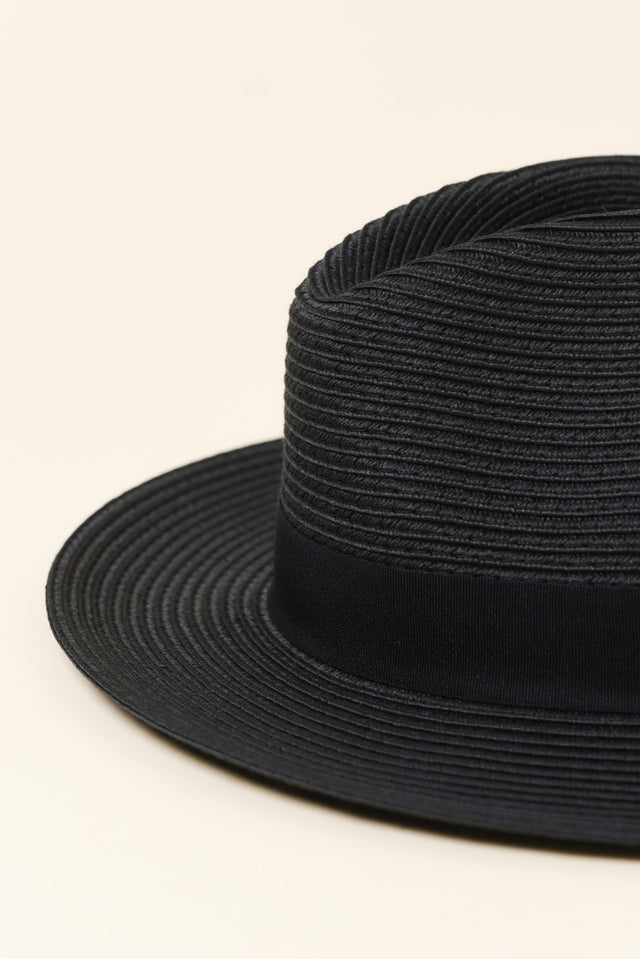 Black Wide Brim Travel Fedora image 3
