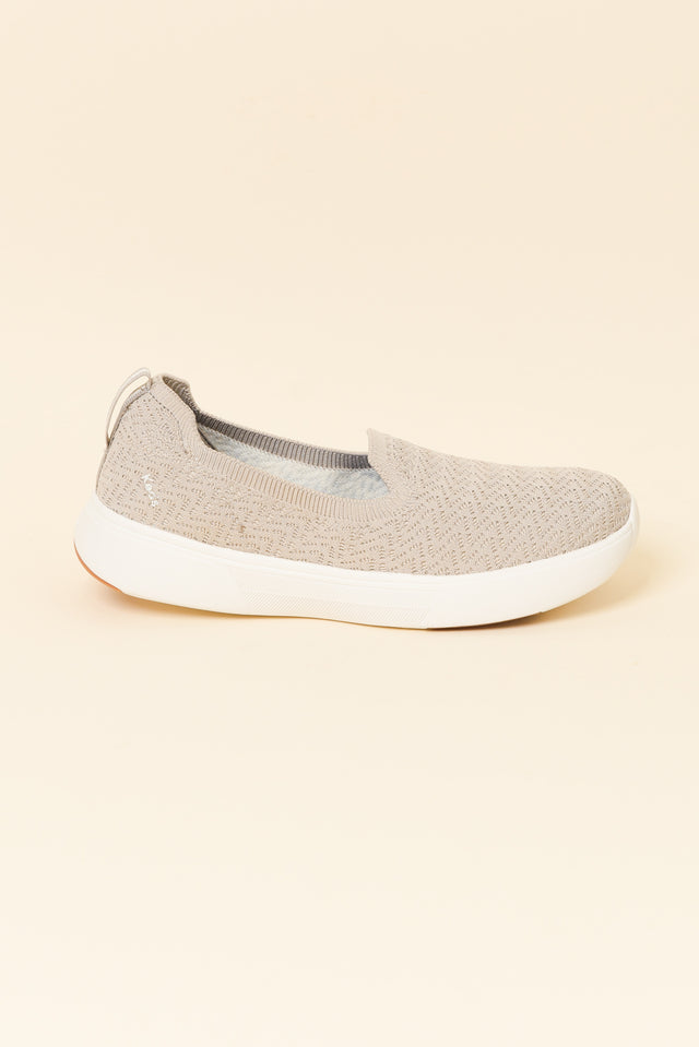 Bliss Walk Taupe Knit Loafer