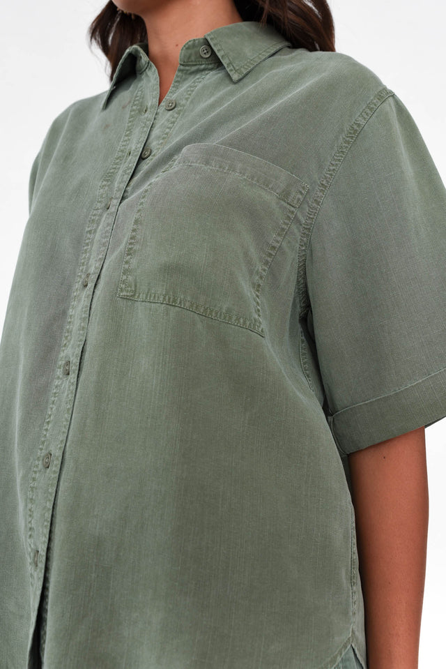 Blitz Washed Khaki Lyocell Shirt