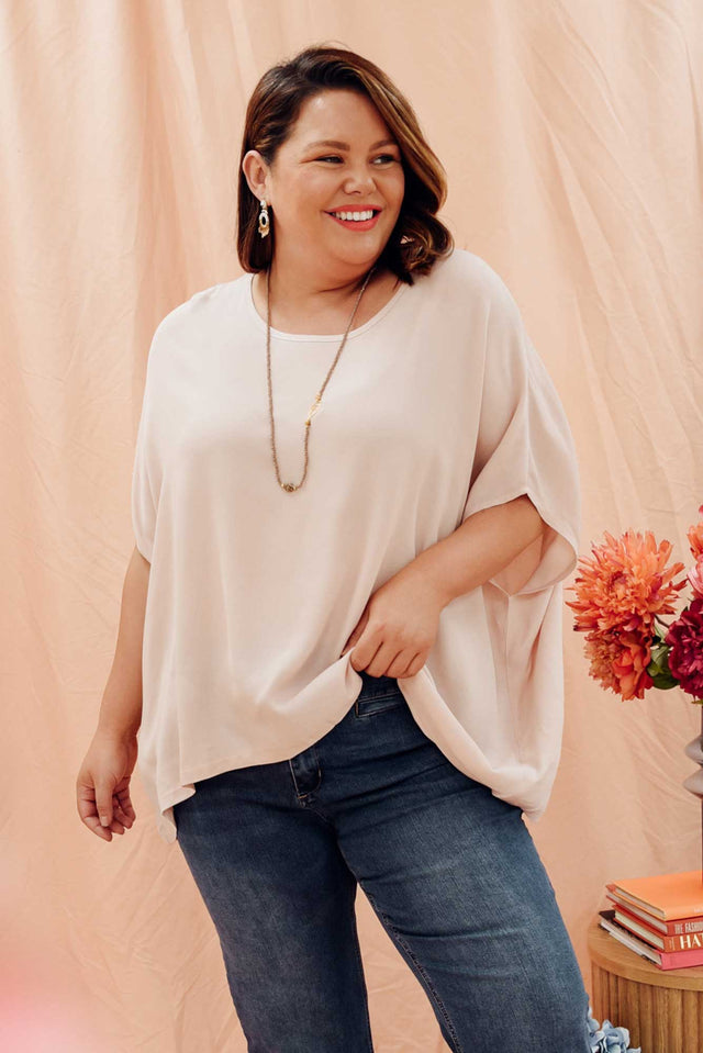 Blush Pink Drape Top