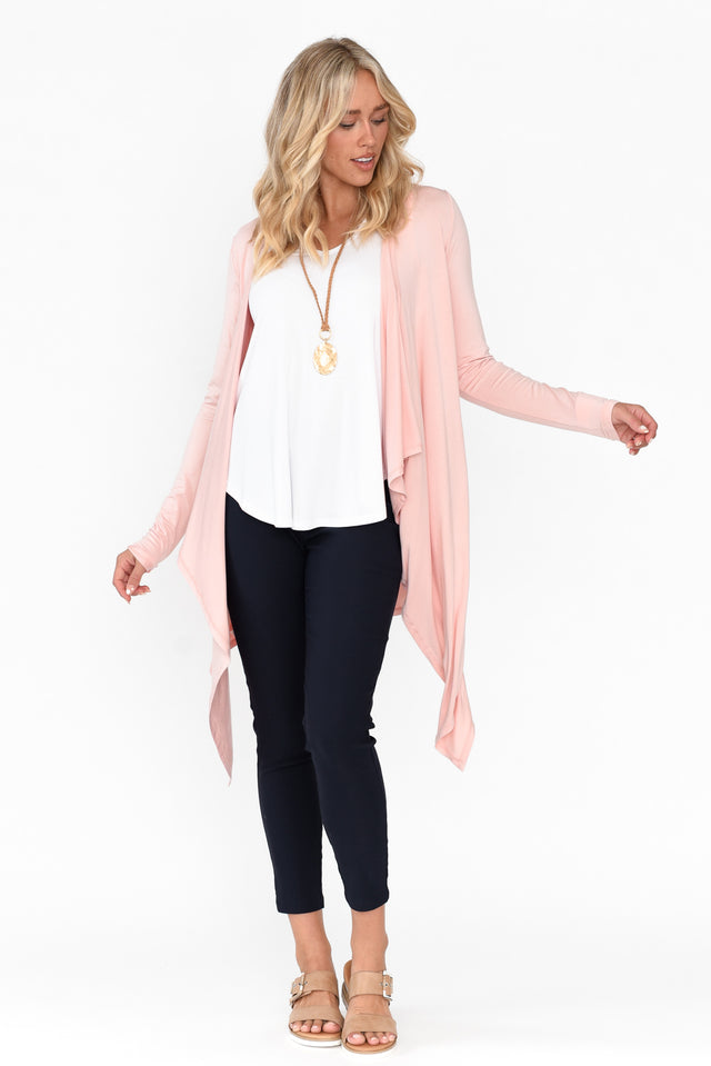 Blush Bamboo Waterfall Cardigan