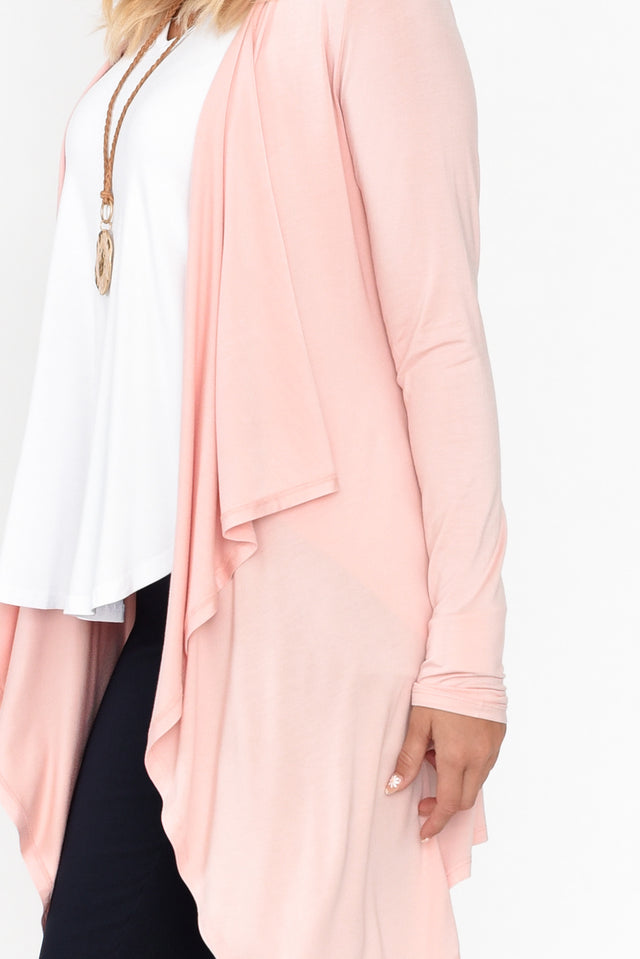 Blush Bamboo Waterfall Cardigan