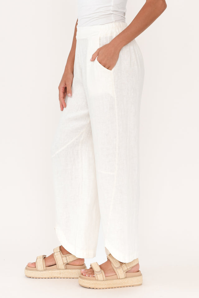 Boston Cream Linen Pocket Pants,Brunette model,alt text|model:Brontie image 4
