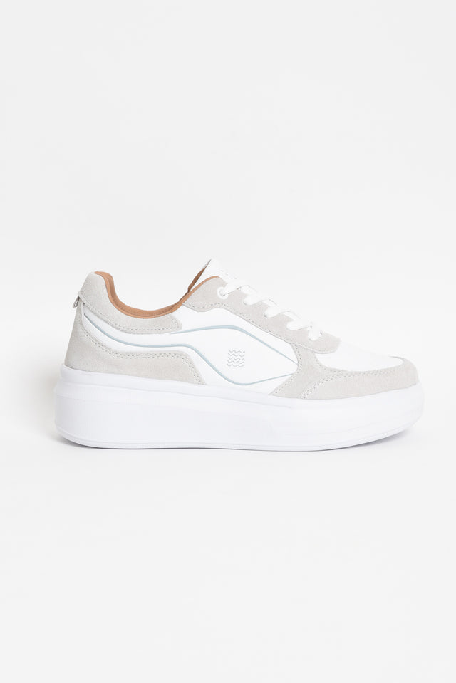 Breeze White Leather Platform Sneaker image 1