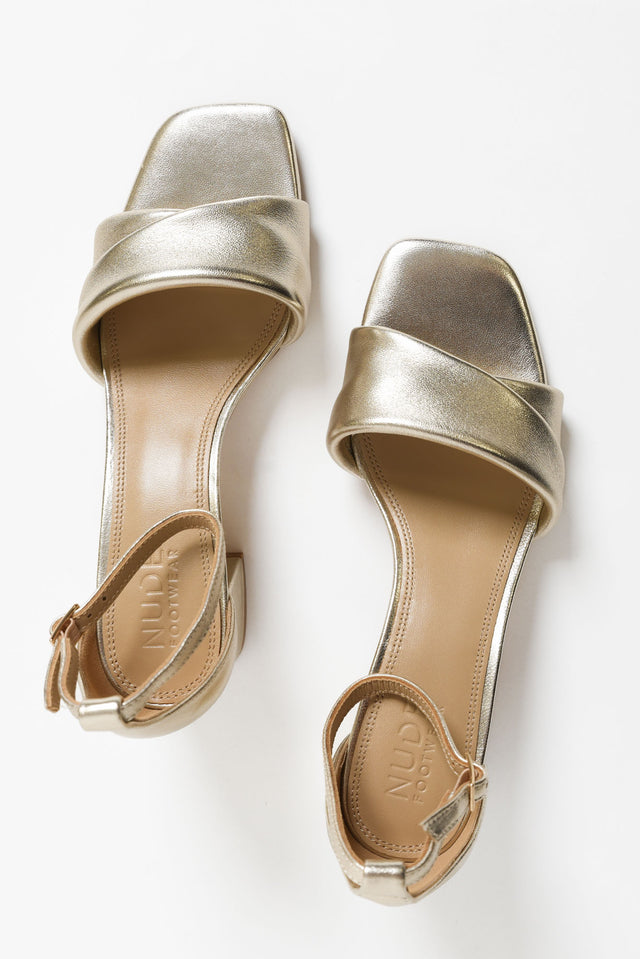 Britt Gold Leather Heel image 4
