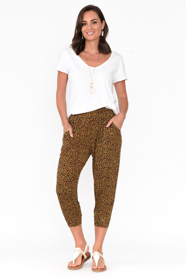 Brown Animal Tokyo Slouch Pants