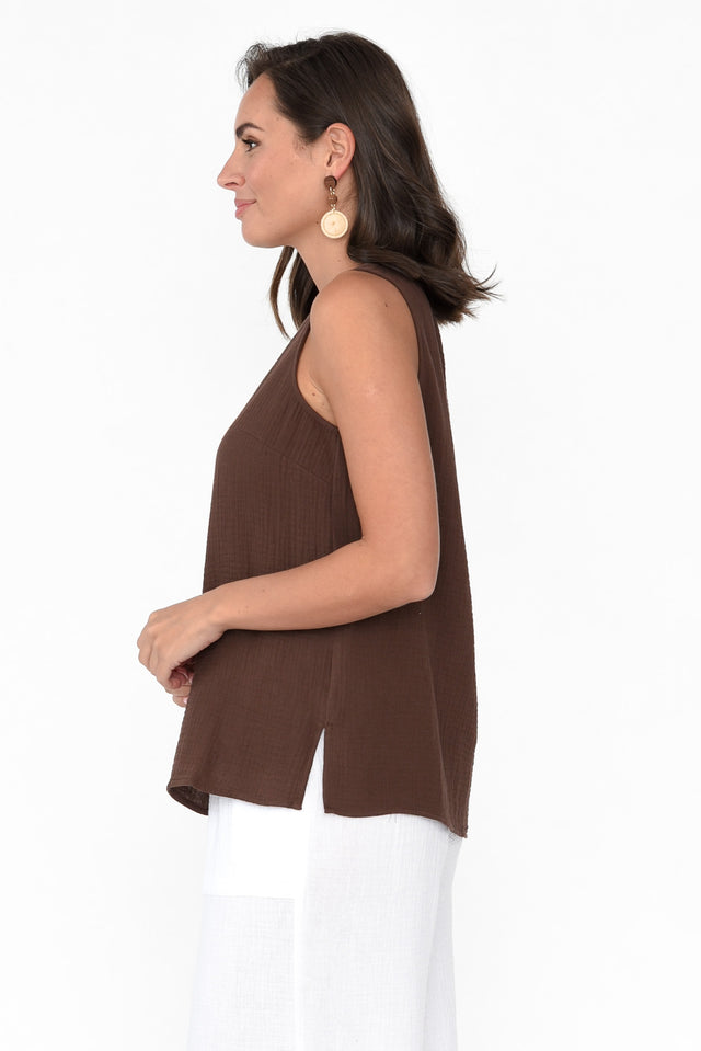 Byron Chocolate Cotton Tank
