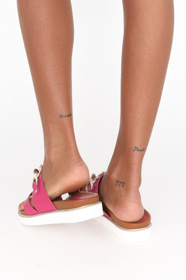 Cai Pink Chain Platform Slide