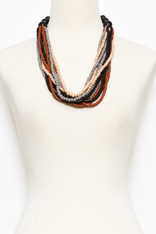 Caloundra Orange Beaded Necklace