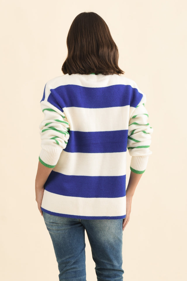 Camryn Blue Stripe Knit Jumper image 4