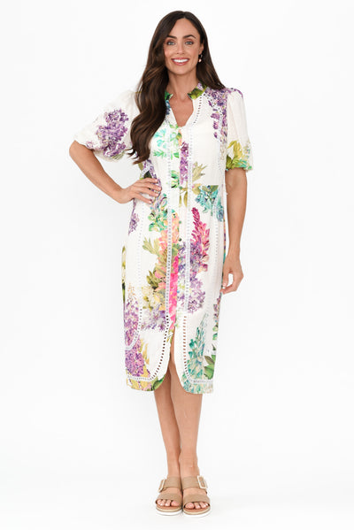 Carlyle Wisteria Alba Linen Blend Dress