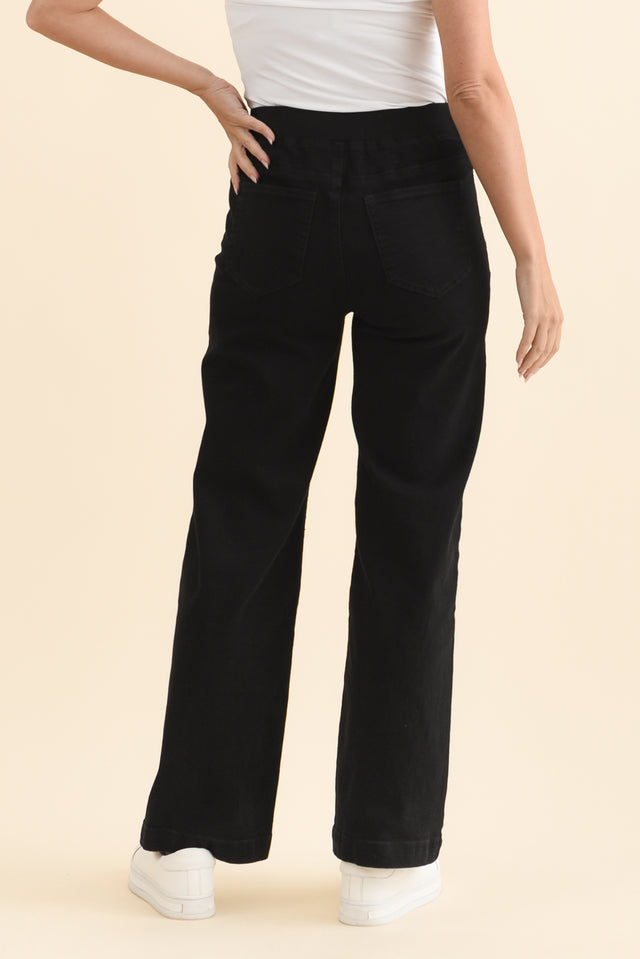 Carpenter Black Stretch Jeans,Brunette model,alt text|model:MJ image 5