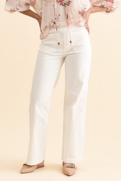 Carpenter Cream Stretch Jeans