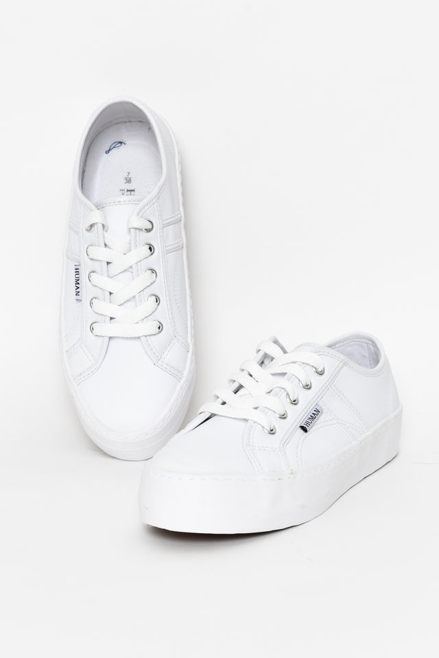 Cass White Leather Sneaker