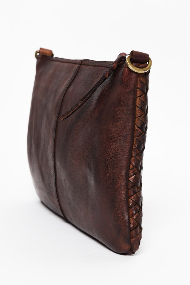 Cassidy Chocolate Leather Crossbody Bag image 2