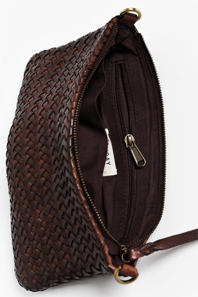 Cassidy Chocolate Leather Crossbody Bag image 3