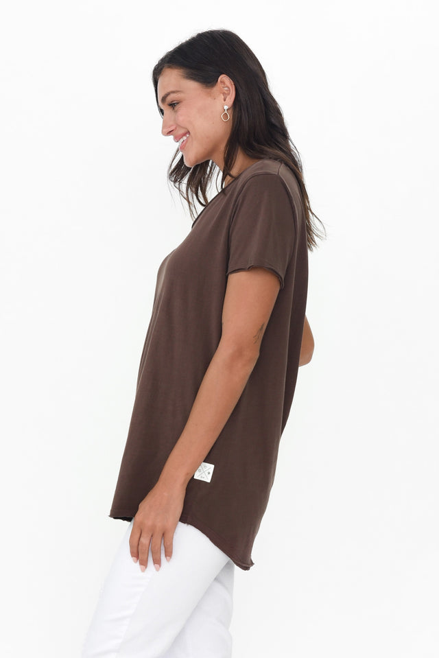 Chocolate Cotton Fundamental Vee Tee