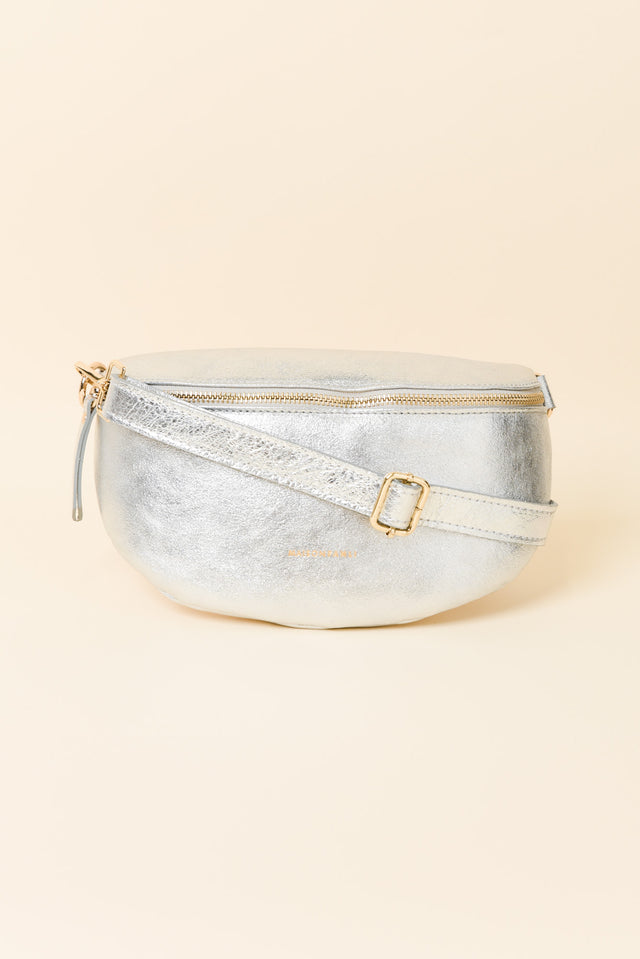 Christine Silver Metallic Leather Bumbag image 1