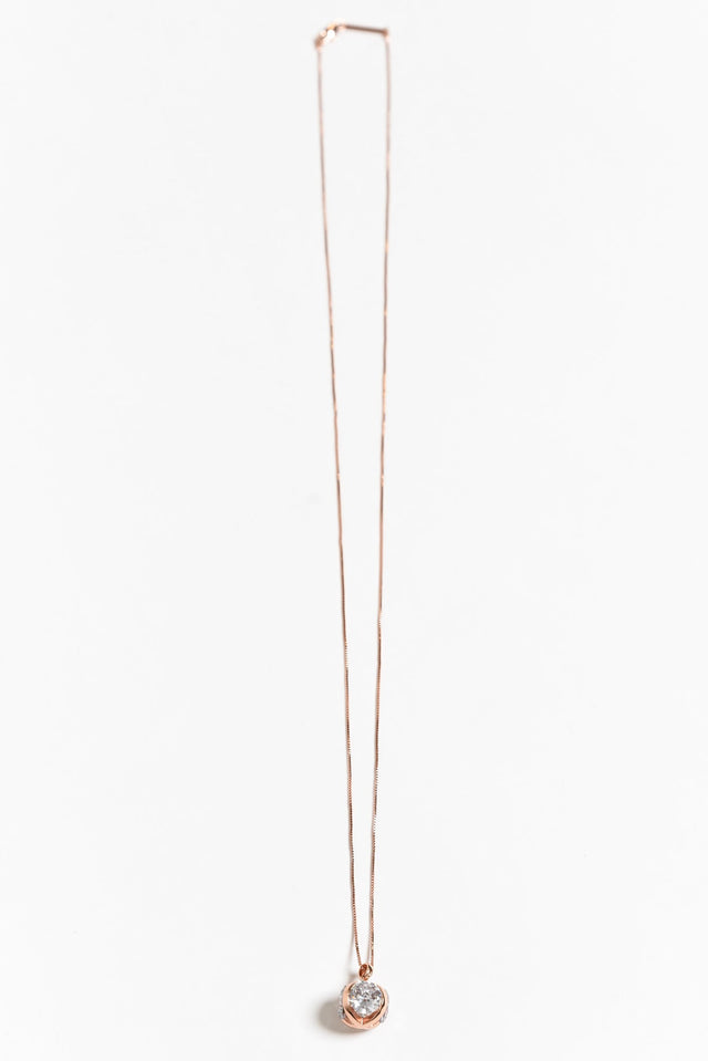 Coco Rose Gold Diamante Necklace image 1